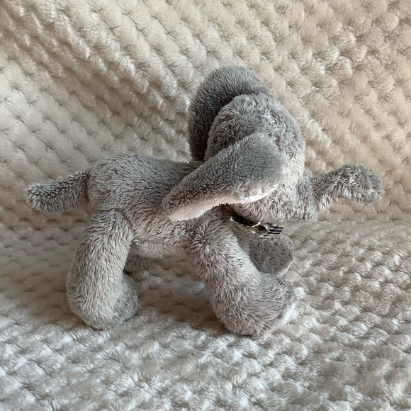 Super Cute Grey Plush Elephant with Plaid Biw Stuffed Animal Toy 🐘 - Picture 6 of 10